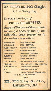 N375 Tiger Cigarettes Breeds of Dogs